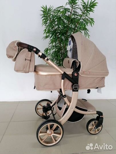 Новая коляска 2в1 Luxmom Dalux 608 (бежевый)