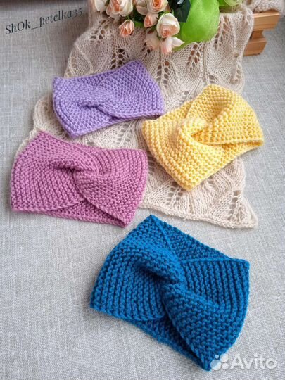 Повязка и снуд для девочки