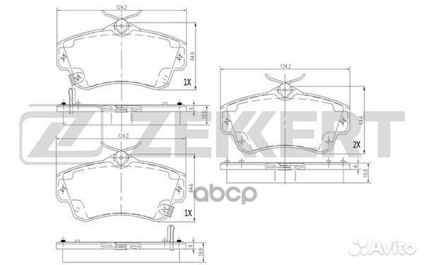 Колодки торм. диск. передн. Chrysler PT Cruiser