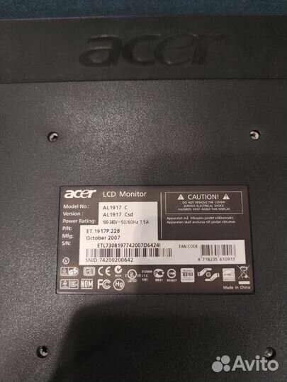 Монитор acer