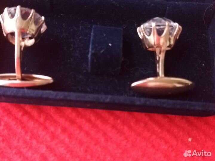 Запонки горный хрусталь СССР звезда серебро