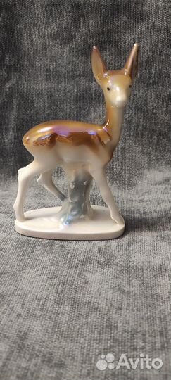 Антикварная статуэтка олененок foreign германия