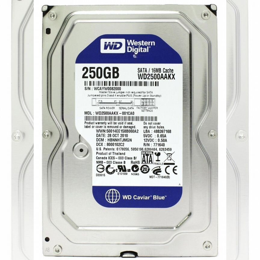[WD2500AAKX] Жесткий Диск Western Digital 250gb Sata Wd2500aakx