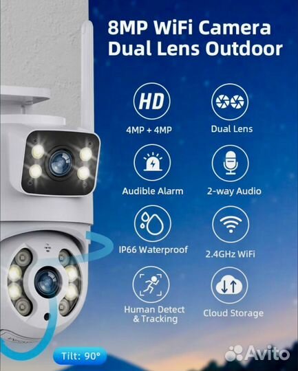 Камера видеонаблюдения wifi уличная