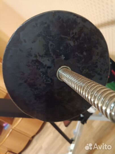 Гриф, блины, стойка для штанги