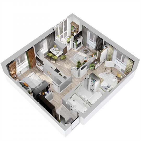 2-к. квартира, 59,1 м², 1/18 эт.