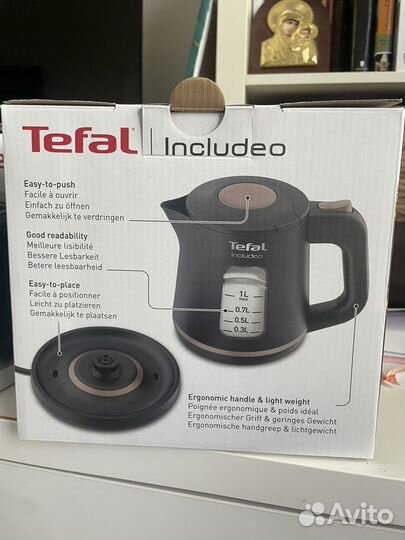 Чайник электрический новый tefal includeo