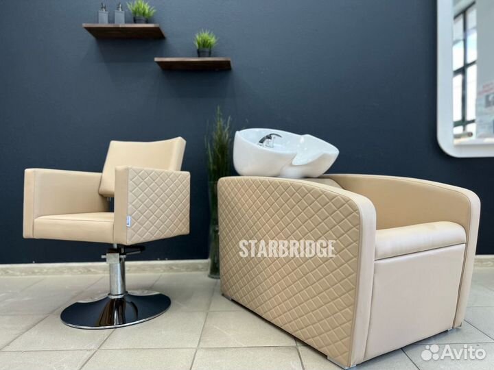 Мойка парикмахерская и кресло парикмахерское