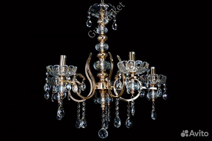 Люстра потолочная хрустальная 
