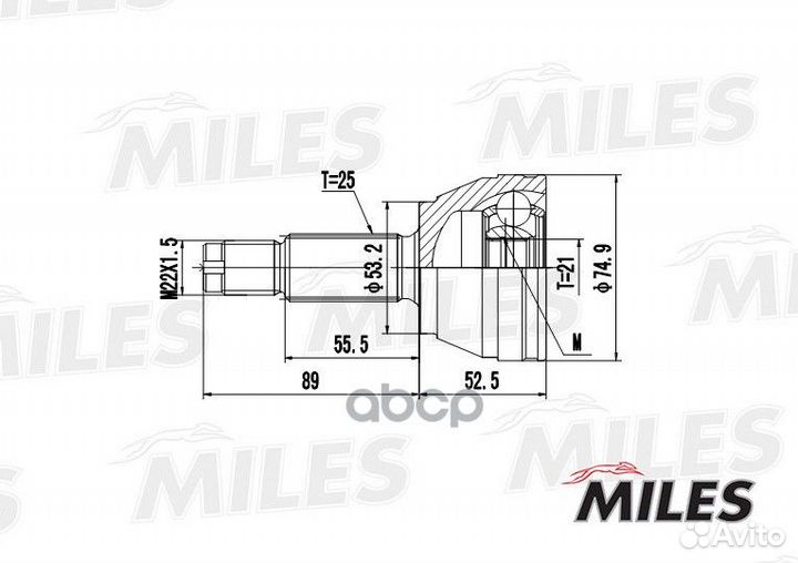 Шрус наружный GA20110 Miles