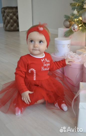 Платье боди для девочки 74