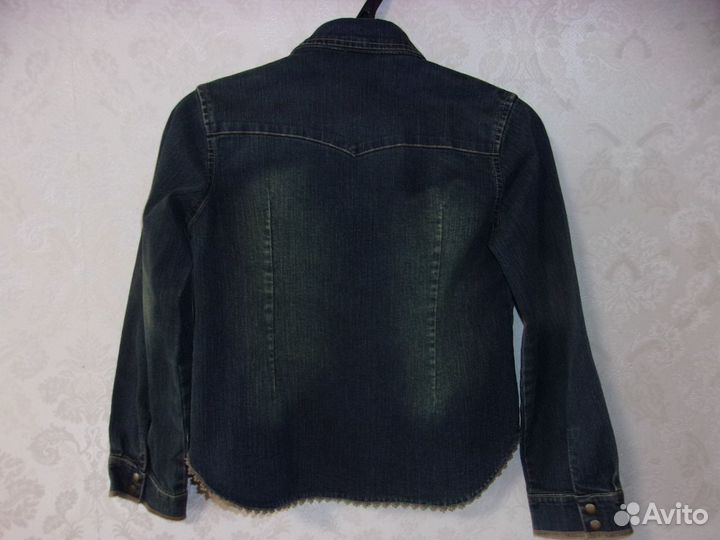 Рубашка джинсовая на девочку 9-11 лет