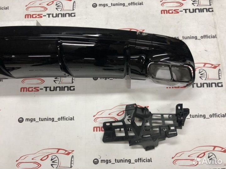 Диффузор с хром насадками Mercedes CLA 45 AMG 16+