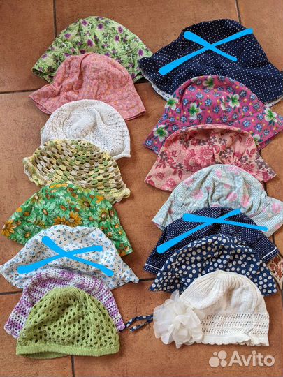 Панамы, шапочки летние р.46-48