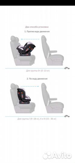 Автокресло 0-36 кг новое удобное