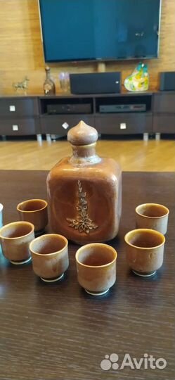 Графин со стопками, керамика. Ликерный набор