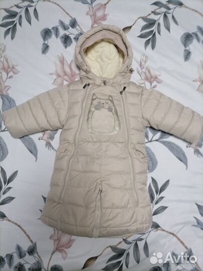 Зимний комбинезон - трансформер 80 см