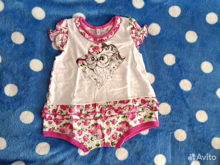 Новая одежда для девочки от 6 до 18 месяцев