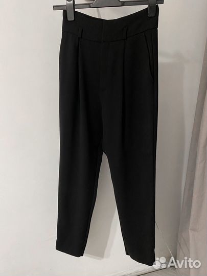 Брюки Mango xs (40-42) серные с высокой посадкой