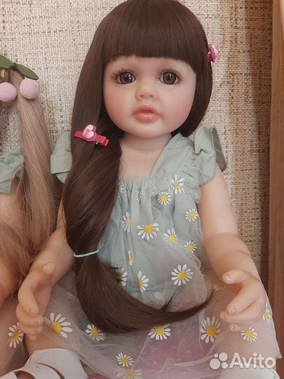 Кукла реборн полностью силиконовая,55см