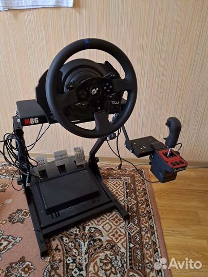 Игровой руль с 3 педалями и коробкой передач