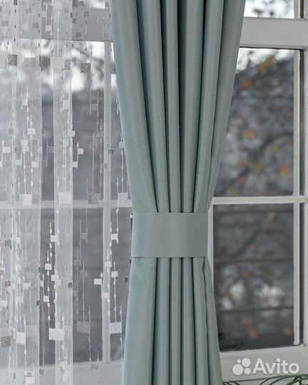 Шторы Адора топаз новые на окна пошив