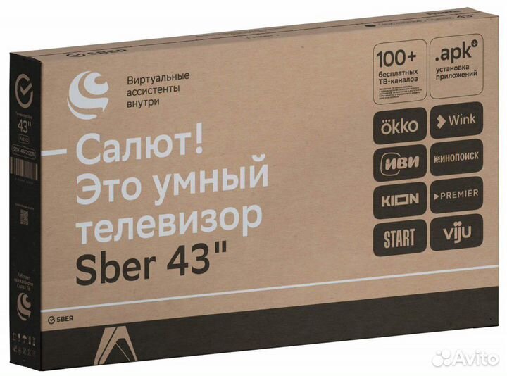 Телевизор Sber SDX-43F2120B Смарт тв