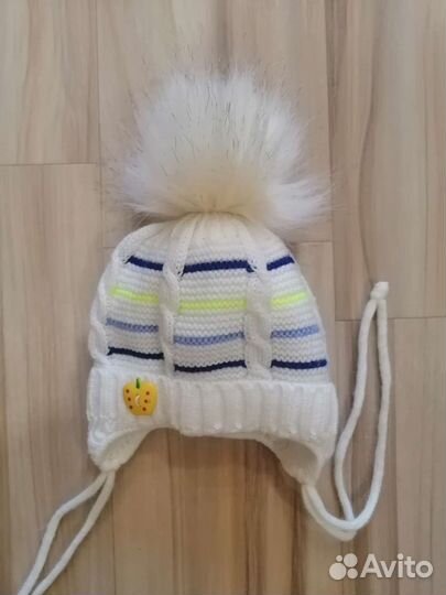 Шапка зимняя детская 0-3 мес