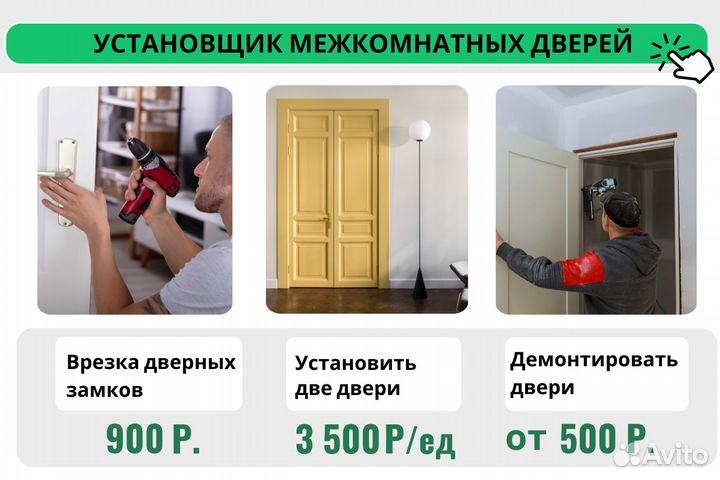 Установка межкомнатных дверей