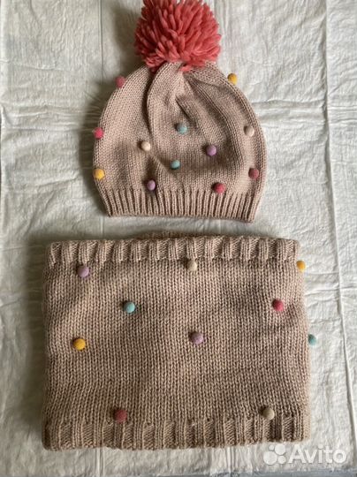 Комплект шапка и снуд