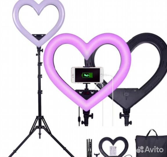 Кольцевая Селфи Лампа Love Сердце
