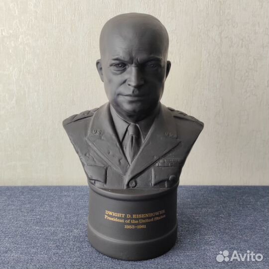 Wedgwood бюст Эйзенхауэра. Чёрный базальт