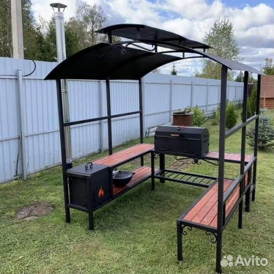 Кованые мангалы с крышей
