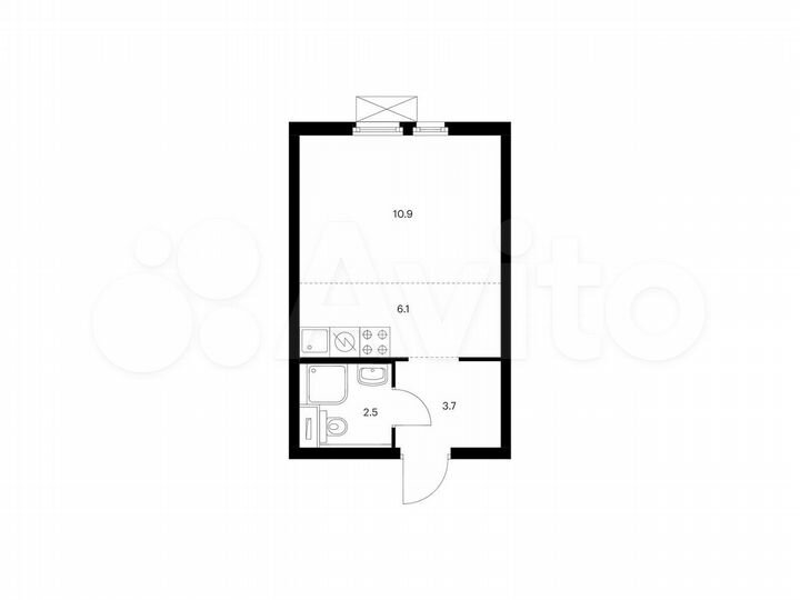 Квартира-студия, 23,2 м², 21/25 эт.