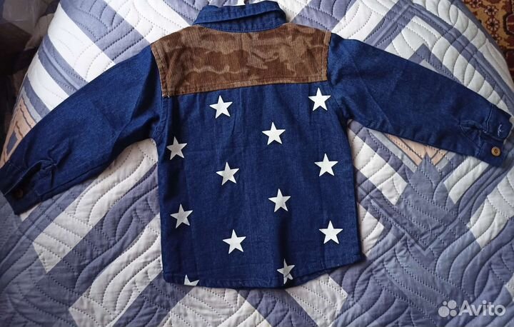 Джинсовая рубашка детская 98см