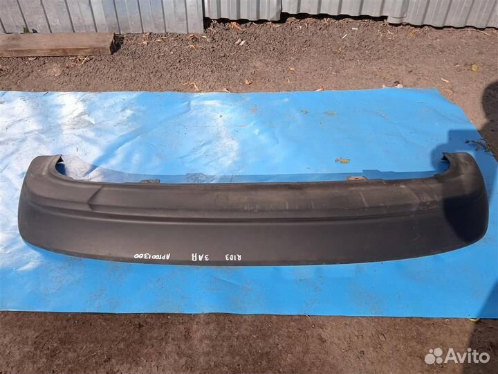 Юбка бампера задняя Kia Rio 3 рестайлинг