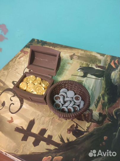 Настольная игра Эверделл, жетоны, картхолдеры