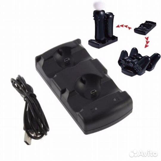 Универсальная зарядная станция для PS3 аксессуаров