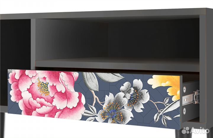 Тв-тумба T3 - Антрацит - Dark Flower Bed