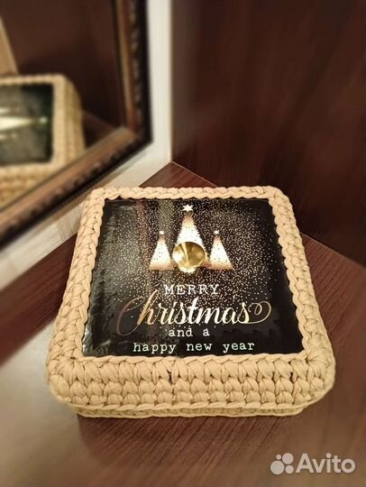 Корзинка из трикотажной пряжи