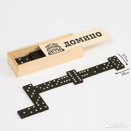 Домино, В деревянном пенале 15Х5см