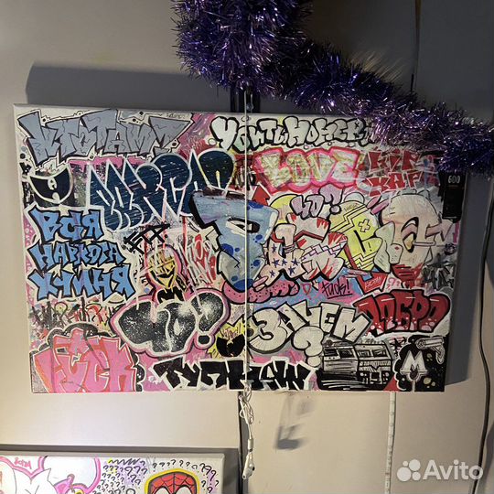 Граффити холст на заказ