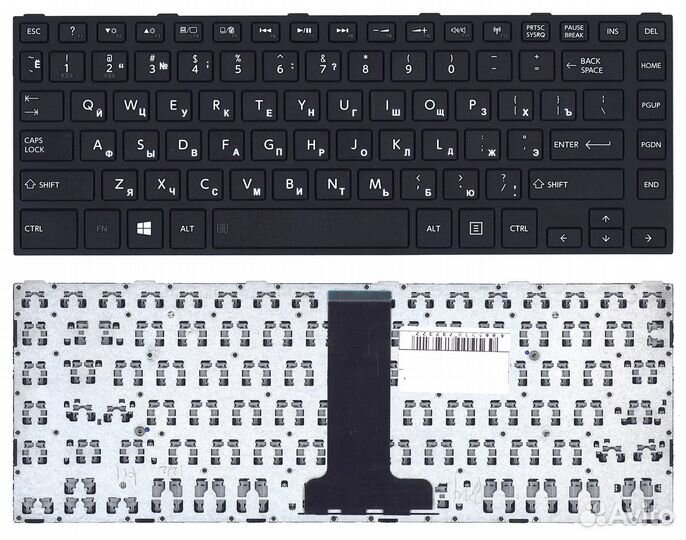 Клавиатура Toshiba Satellite C40-B черная с рамкой