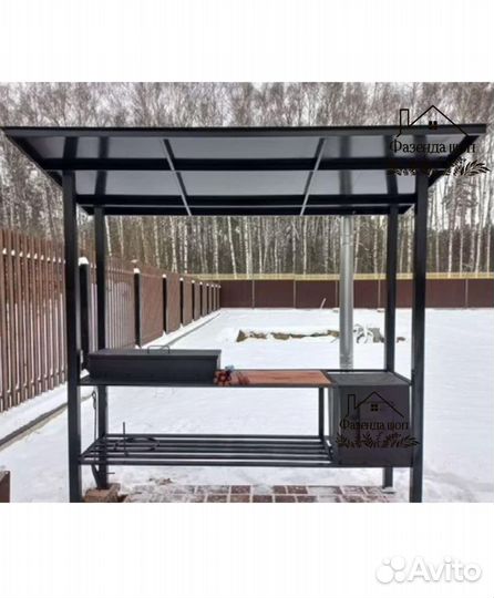 Мангал loft с крышей