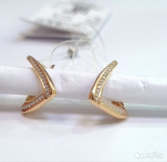 Серьги золотые 585 пробы