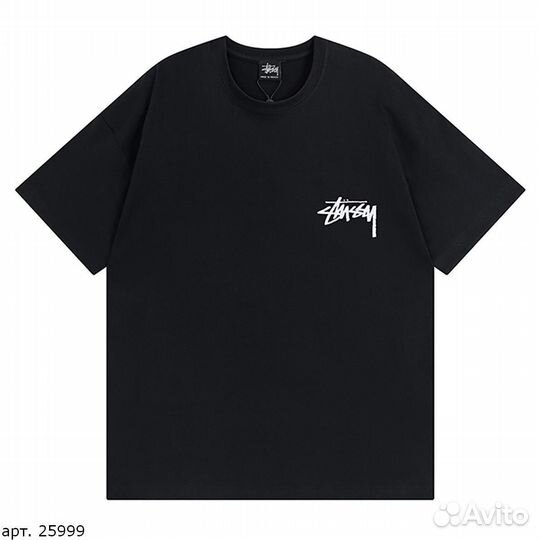 Футболка Stussy flame cards Чёрная