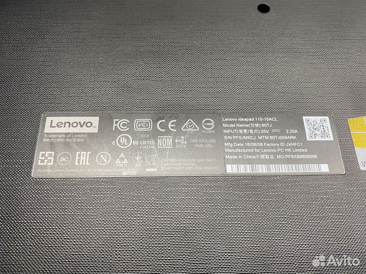 Ноутбук lenovo ideapad 110