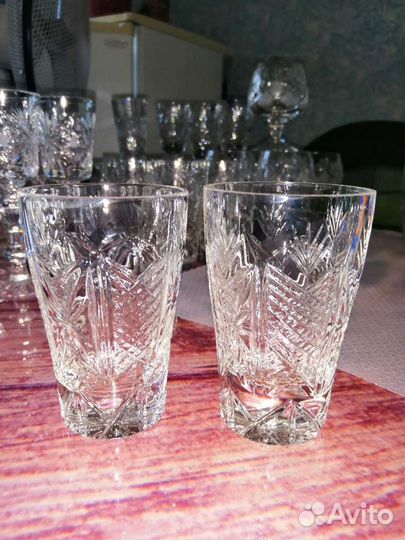 Фужеры, рюмки, стаканы хрустальные СССР