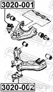 Шар.опора пер.верхн.рычага 3020-001 Febest