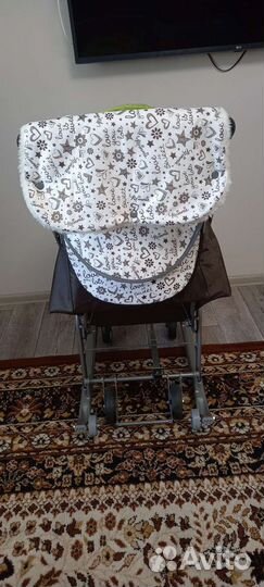 Детские санки коляска с колесами